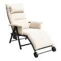Adjustable Reclining Lounge Chair with Pillow and Storage Pocket