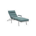 Adjustable Outdoor Chaise Lounge with Aluminum Frame and Cushioned Seat