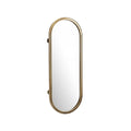 Elegant Oval Wall Mirror with Brass Frame